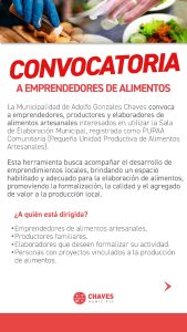 Chaves Municipio impulsa las actividades de emprendedores alimenticios