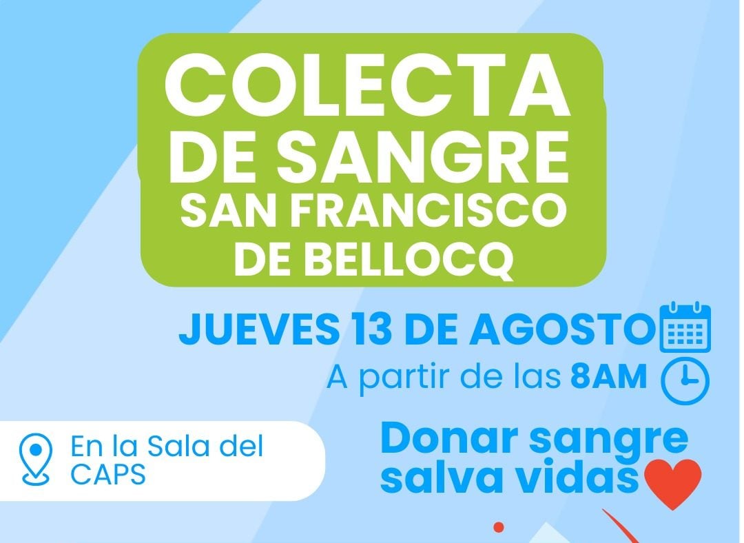 Colecta de sangre en el CAPS San Francisco de Bellocq