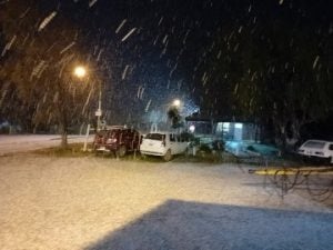 (videos) La primera nevada del invierno. De Tres Arroyos a todo el país las imágenes de LU24 por TN
