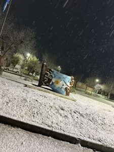(audio y video) Cascallares amaneció con un manto blanco y postales que imitan a Bariloche