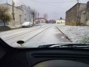 (audio y video) Cascallares amaneció con un manto blanco y postales que imitan a Bariloche