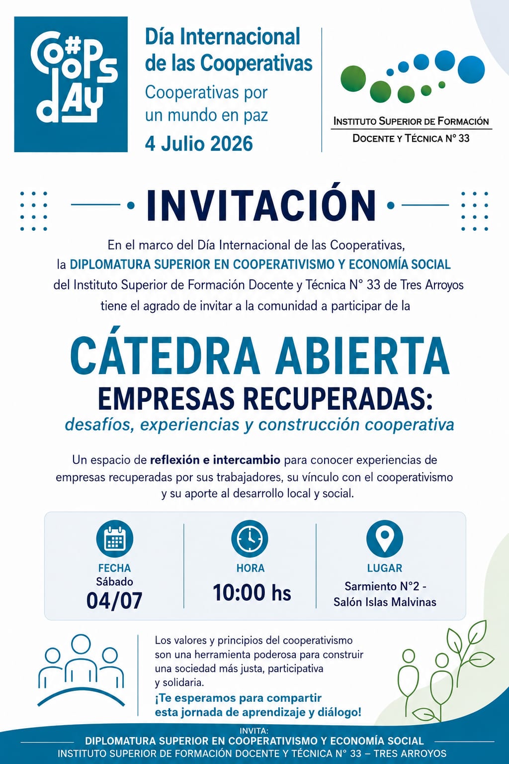 Cátedra abierta: “Empresas recuperadas” en el Instituto 33