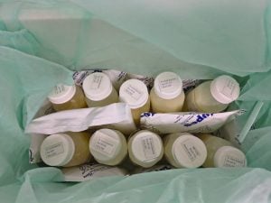 (audio) Coronel Suárez envió leche humana pasteurizada al Hospital Penna por primera vez