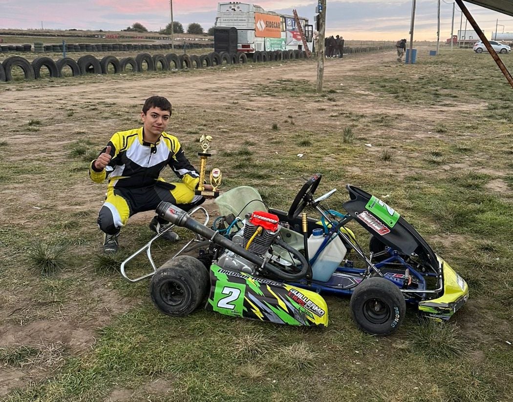 Superkart: Nikolas Ríos corrió en Bahía Blanca