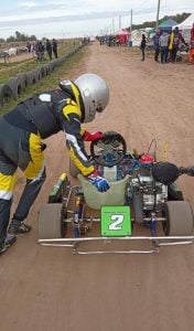 Superkart: Nikolas Ríos corrió en Bahía Blanca