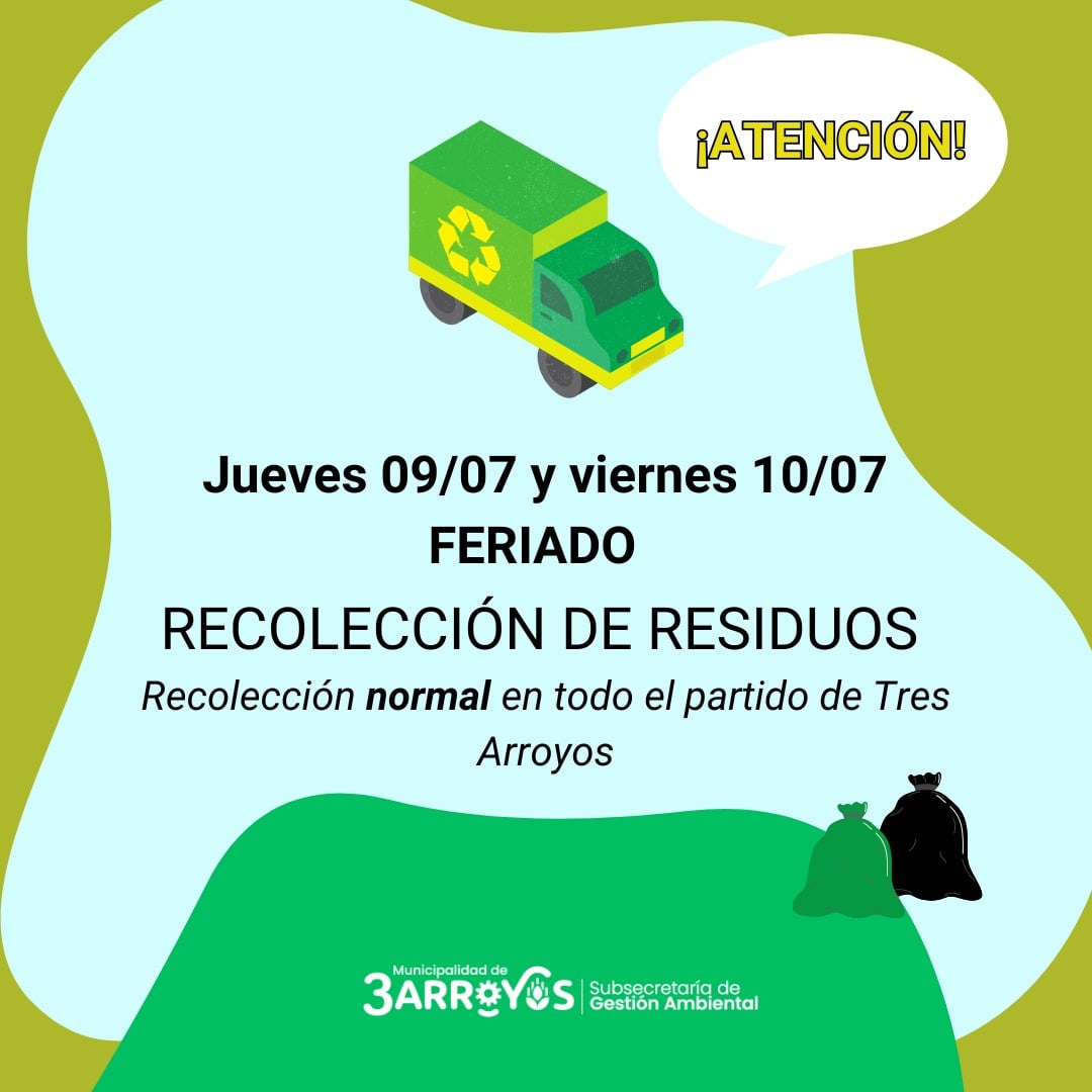 Normal recolección de residuos en el feriado
