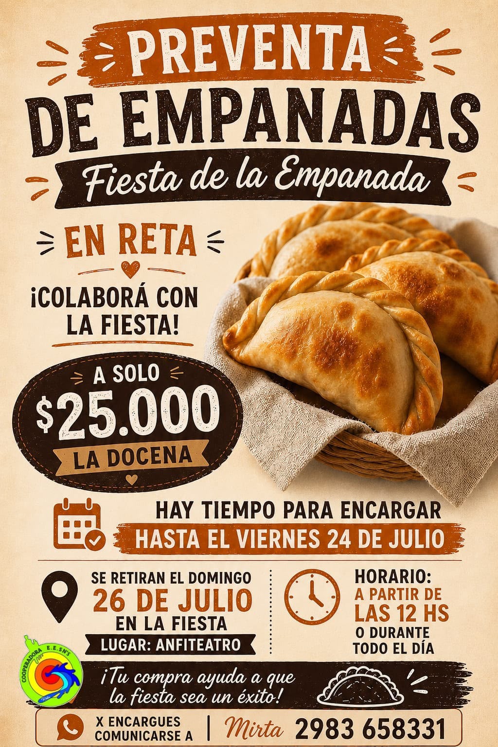 Invitan a formar parte de una nueva edición de la Fiesta de la Empanada Costera