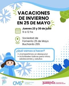 Vacaciones de Invierno: convocan a  una mañana diferente en el CAPS 25 de Mayo