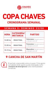 Presentaron el cronograma oficial de la Copa Chaves 2026