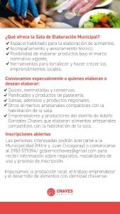 Chaves Municipio impulsa las actividades de emprendedores alimenticios