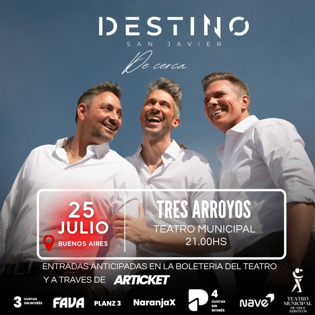 Destino San Javier se presenta nuevamente en Tres Arroyos con “De Cerca”