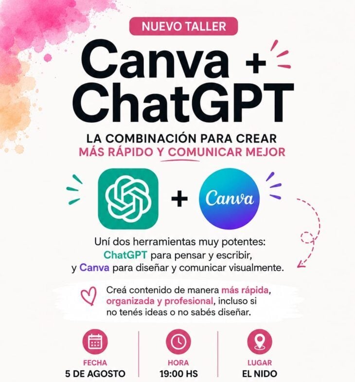 Taller de Canva y Chat GPT en San Cayetano