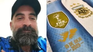 (audio) Un local de Berazategui estampa gratis la silueta de las Malvinas tras el triunfo ante Inglaterra