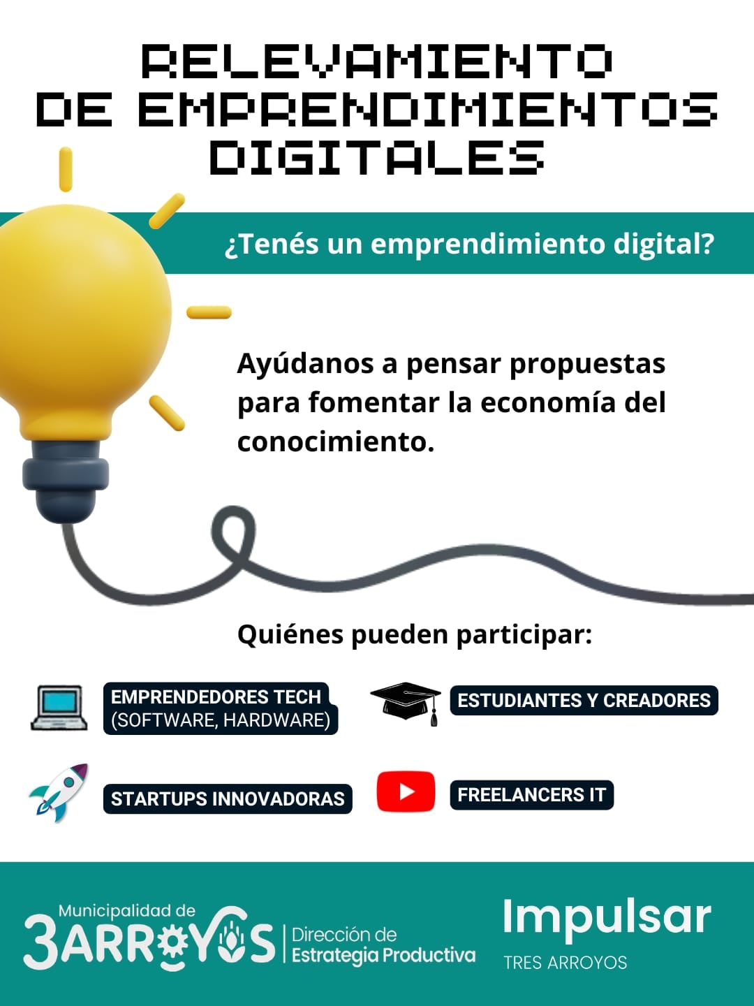 Invitan a relevamiento de emprendimientos digitales