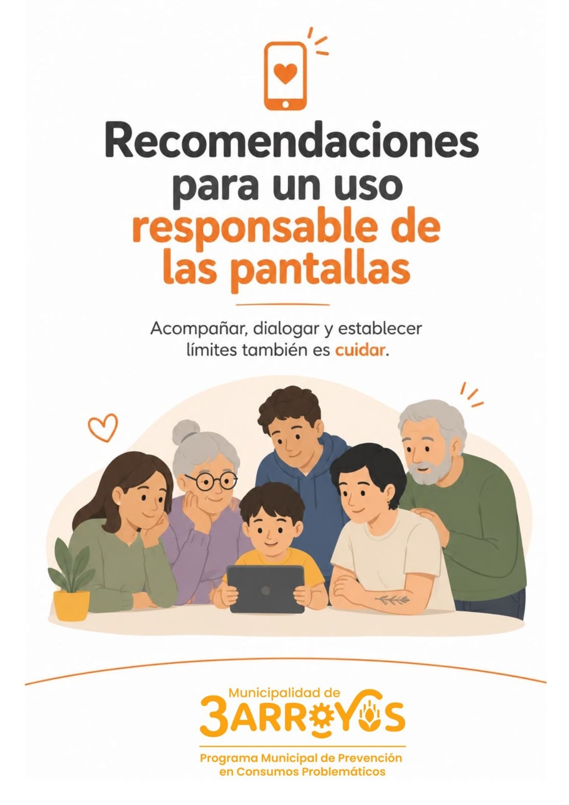 El Municipio difundió pautas para el uso responsable de pantallas en la infancia y adolescencia