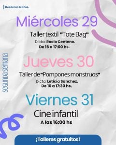 Inscripciones abiertas para los talleres de invierno gratuitos del Centro Cultural
