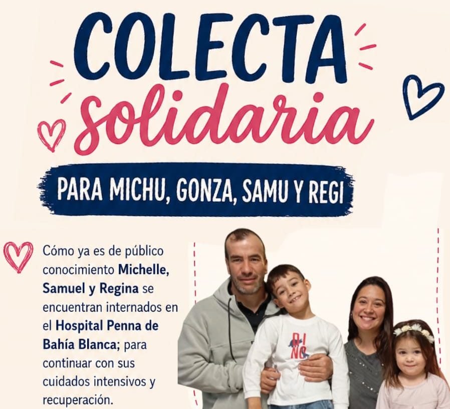 Colecta solidaria para ayudar a la familia Crespi-Pinza