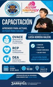 Capacitación de RCP y DEA en el Espacio de Arte de Claromecó