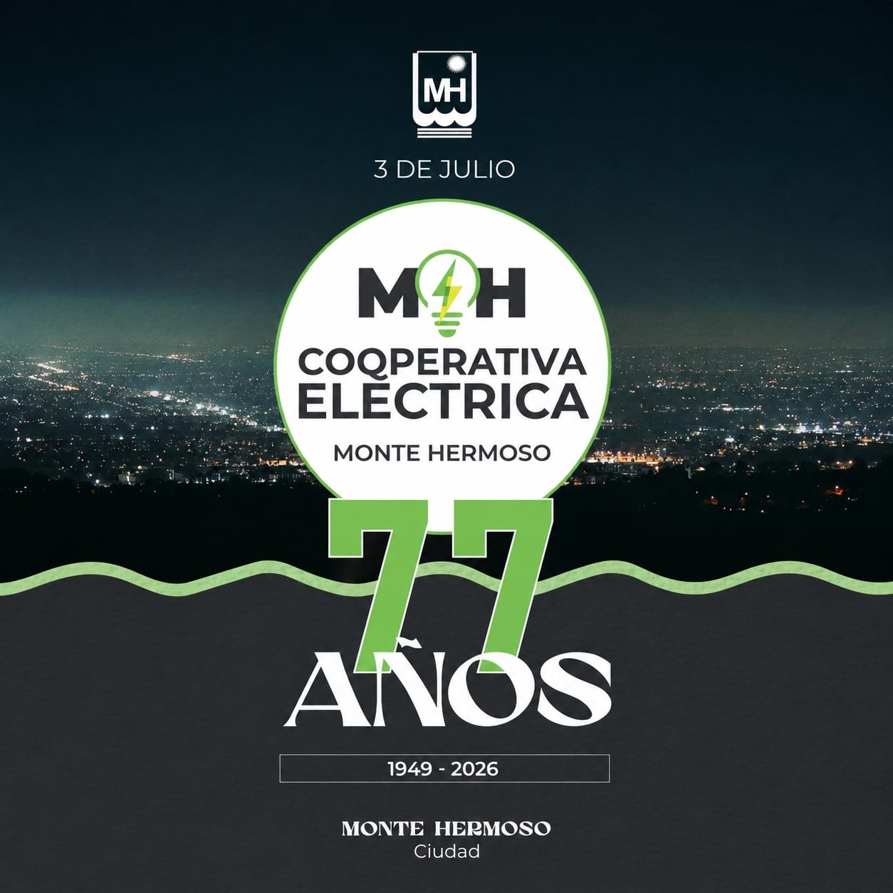 Hernán Arranz felicitó a la Cooperativa Eléctrica de Monte Hermoso