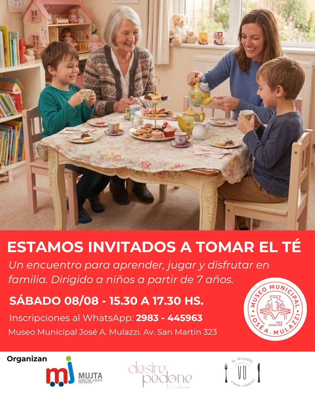 El Museo del Juguete invita “a tomar el té” en el Mulazzi
