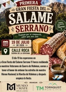 Se viene la Gran Fiesta del Salame Serrano en Sierra de la Ventana