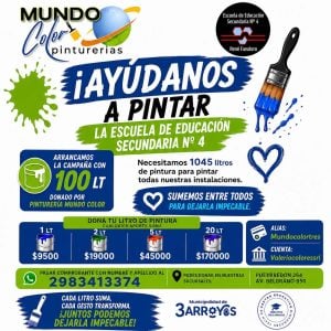 Alfredo Valerio detalló el avance de la campaña solidaria para pintar la Secundaria N°4 (audio)
