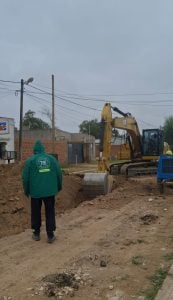 La obra de desagües pluviales en Barrio Olimpo alcanza el 89% de avance y entra en su etapa final
