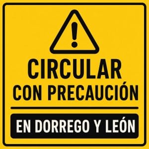 Circular con precaución en Dorrego y León