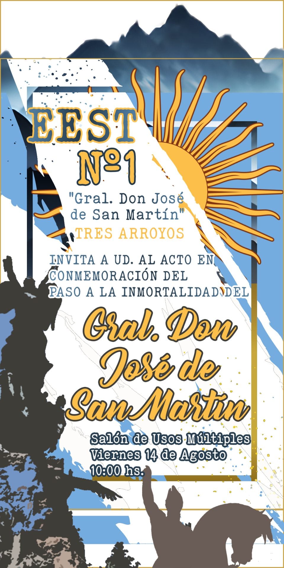 Acto por la memoria del General José San Martín en el SUM de la Técnica