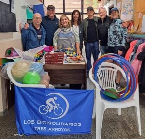 Los Bicisolidarios entregaron donaciones