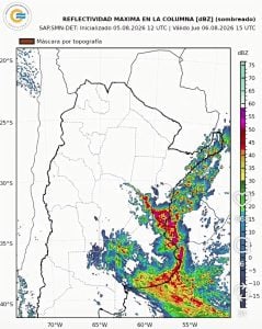 Alerta amarilla por tormentas eléctricas para este jueves