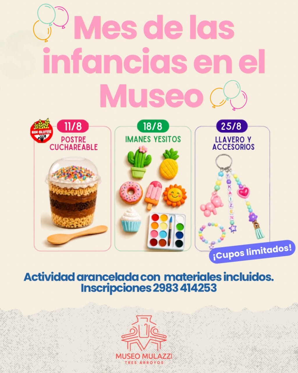 Abren las inscripciones a los talleres del Mes de las Infancias en el Mulazzi