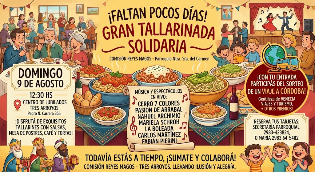 (audio) Todo listo para la gran tallarinada solidaria en favor de los Reyes Magos