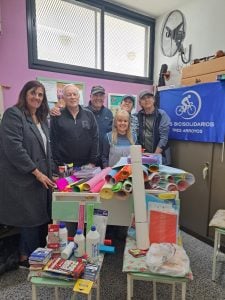 Los Bicisolidarios entregaron donaciones