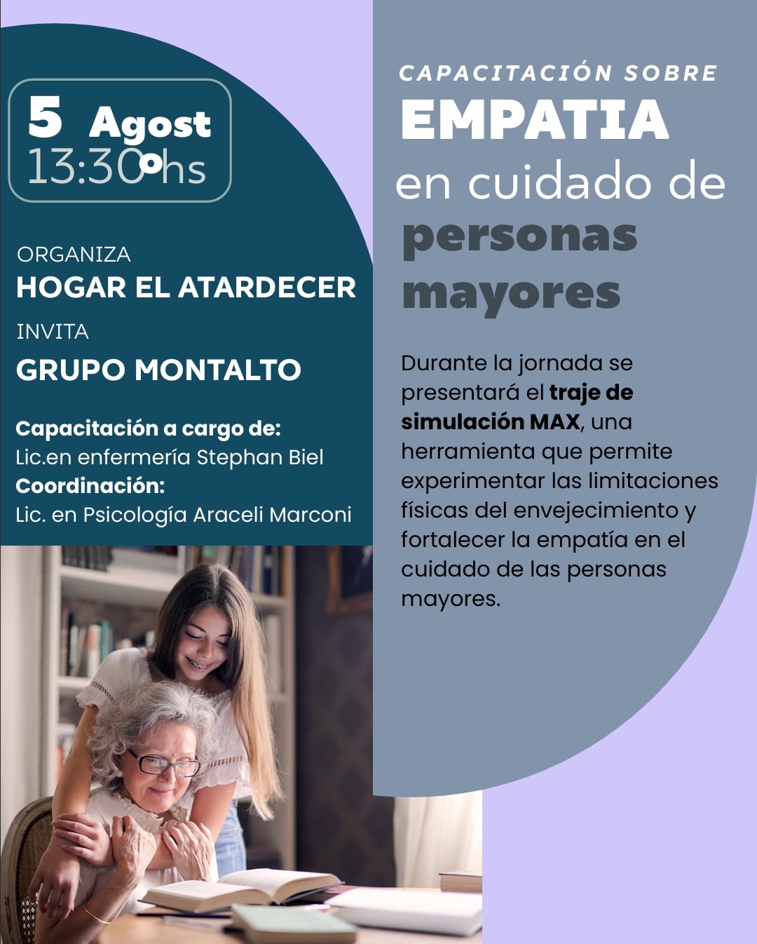 Capacitación sobre empatía y cuidado de personas mayores