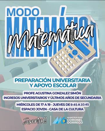 Dorrego: Espacio Joven, talleres gratuitos para estudiantes