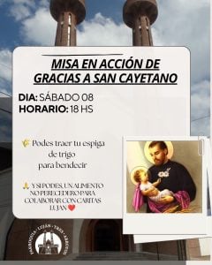 (audio) La parroquia Nuestra Señora de Luján se prepara para celebrar a San Cayetano este sábado