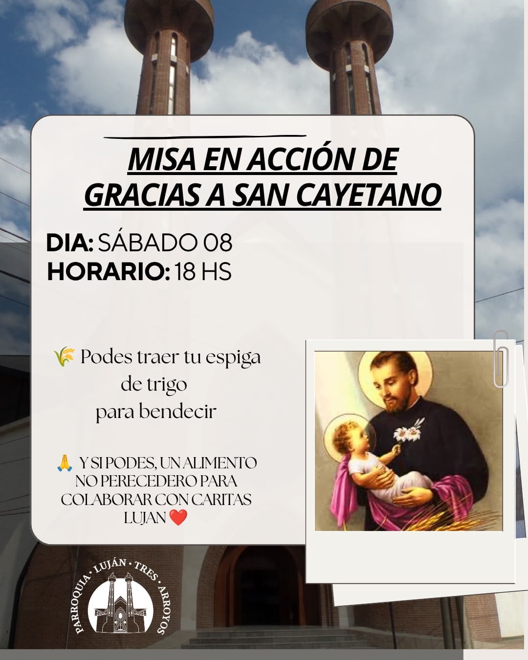 (audio) La parroquia Nuestra Señora de Luján se prepara para celebrar a San Cayetano este sábado