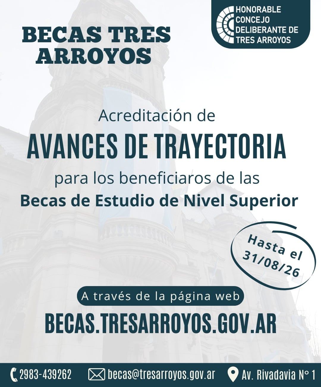 Becas municipales: alumnos deben actualizar el seguimiento académico