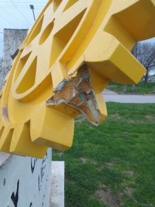 Vandalizaron monumento de Rotary Libertad en Almafuerte y Ruta 228